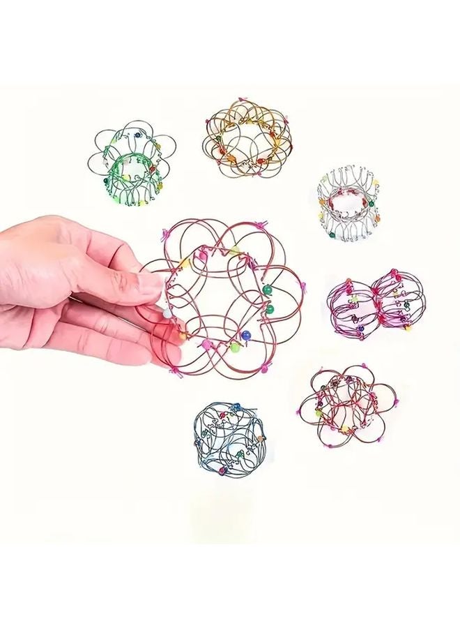 Blue Green Magic Flower Basket Toy Flexible Iron Wire Design Vibrant Plastic Flowers - Image 5