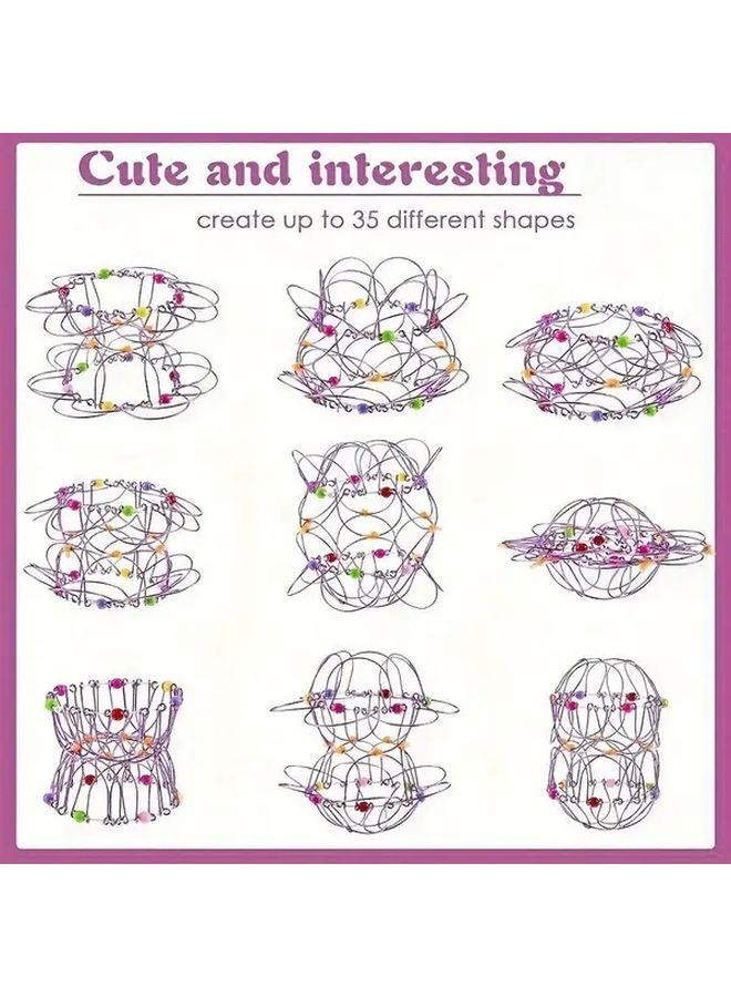 Blue Green Magic Flower Basket Toy Flexible Iron Wire Design Vibrant Plastic Flowers - Image 4