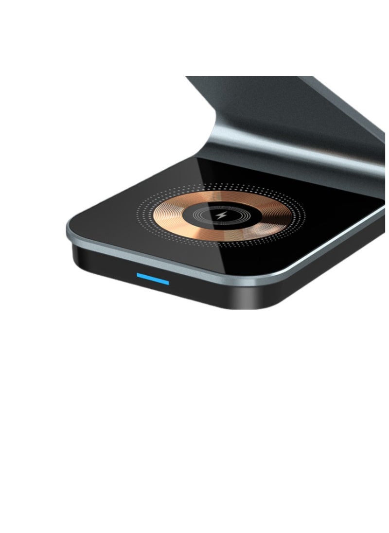 Generic - 3-in-1 Wireless Charging Station, Magsafe stand,Slim Magnetic Wireless Charger, Travel Charging Cradle for iPhone 15/14/13/12 Series, AirPods, Apple Watch Multi-Devices - Image 1