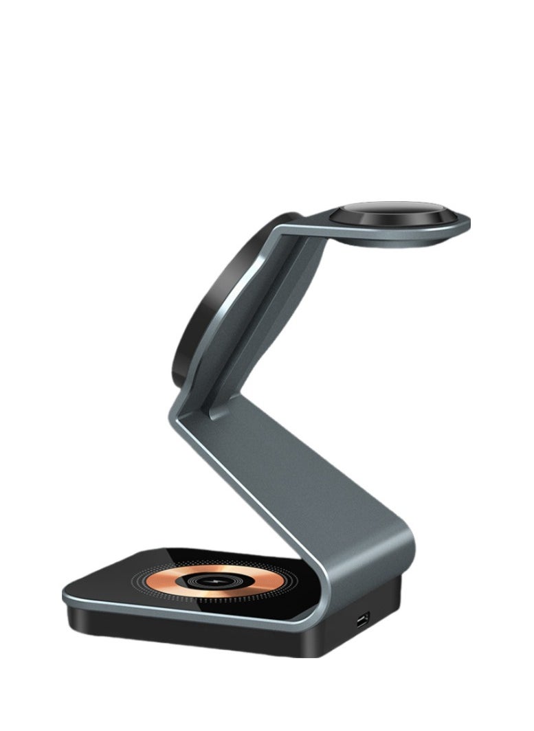 Generic - 3-in-1 Wireless Charging Station, Magsafe stand,Slim Magnetic Wireless Charger, Travel Charging Cradle for iPhone 15/14/13/12 Series, AirPods, Apple Watch Multi-Devices - Image 1