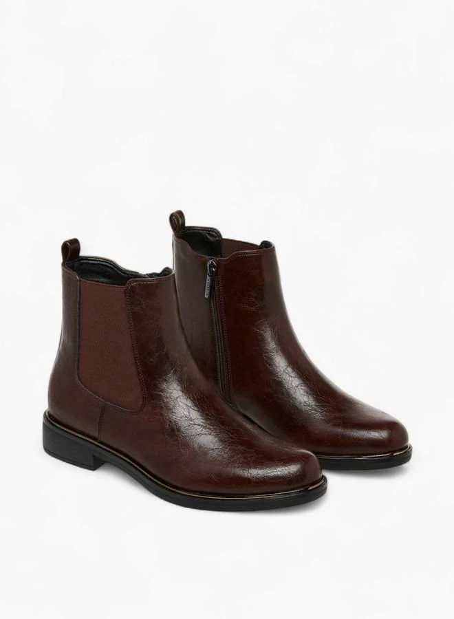 سيليست أحذية نسائية للكاحل سادة بسحاب وحلقات سحب