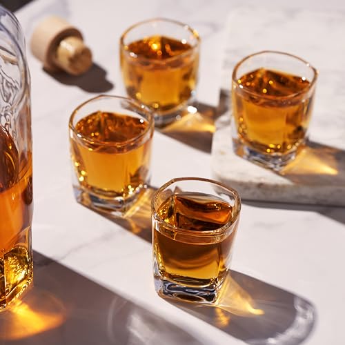 True كؤوس شوت مربعة حقيقية، كؤوس شوت قابلة لإعادة الاستخدام، مثالية للويكلي، الفودكا، والتكيلا، كؤوس حفلات، مجموعة من 4، 1.5 أونصة. - Image 4