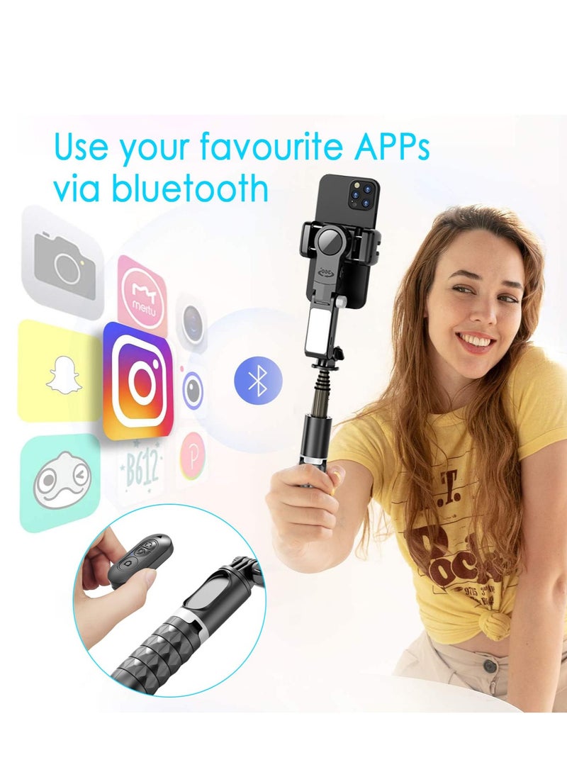 Joshberg - Selfie Stick Gimbal Stabilizer Auto Balance 1-Axis Stabilizer for Smartphones with 360° Face Tracking Vlog Live Video Recording - Image 1