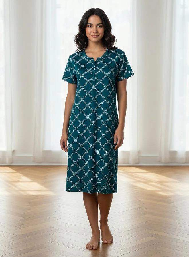 سبلاش فيڤ Printed Sleepshirt with Short Sleeves