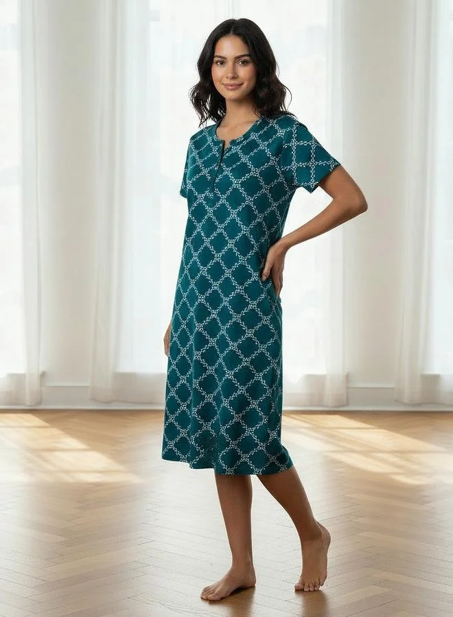 Splash FAV Printed Sleepshirt with Short Sleeves