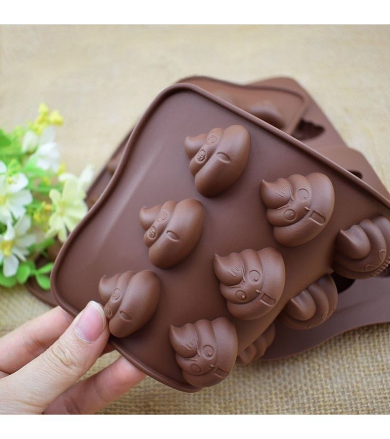 1pc 15 Cavity Poop Chocolate Silicone Mold Candy Fondant Mold Baking Mold Easy Release Color - Image 5