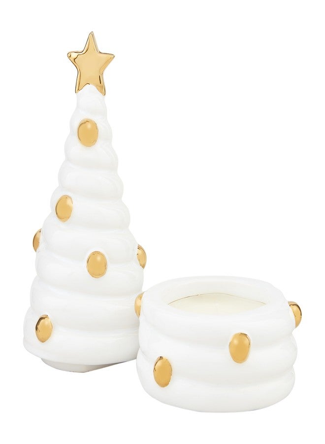Mud Pie Ceramic Tree Candles, Large, 10" x 5" Dia - Image 2