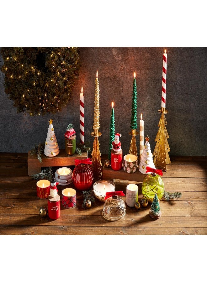 Mud Pie Ceramic Tree Candles, Large, 10" x 5" Dia - Image 4