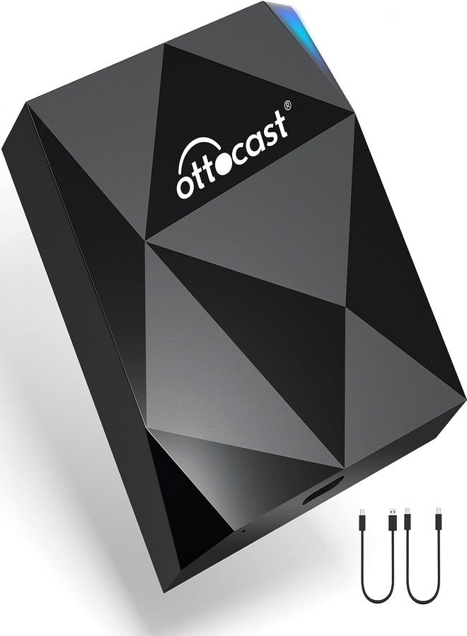 OTTOCAST U2-AIR Wireless CarPlay Adapter 2024 - Apple CarPlay Wireless Adapter Convert Wired to Wireless Plug & Play Dongle 5Ghz WiFi Auto Connect Online Update for iPhone & OEM Wired CarPlay Cars - Image 1