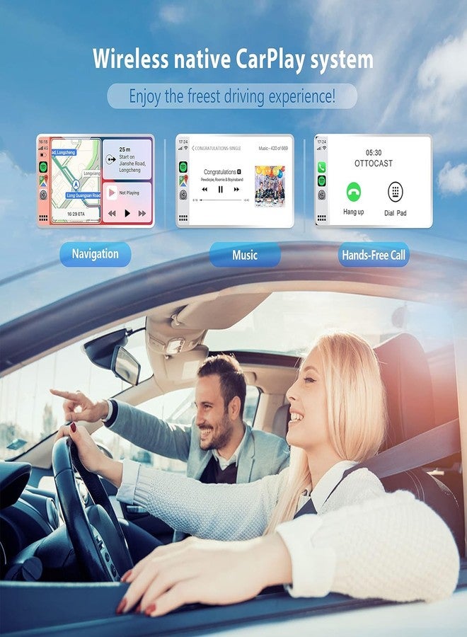 OTTOCAST U2-AIR Wireless CarPlay Adapter 2024 - Apple CarPlay Wireless Adapter Convert Wired to Wireless Plug & Play Dongle 5Ghz WiFi Auto Connect Online Update for iPhone & OEM Wired CarPlay Cars - Image 5