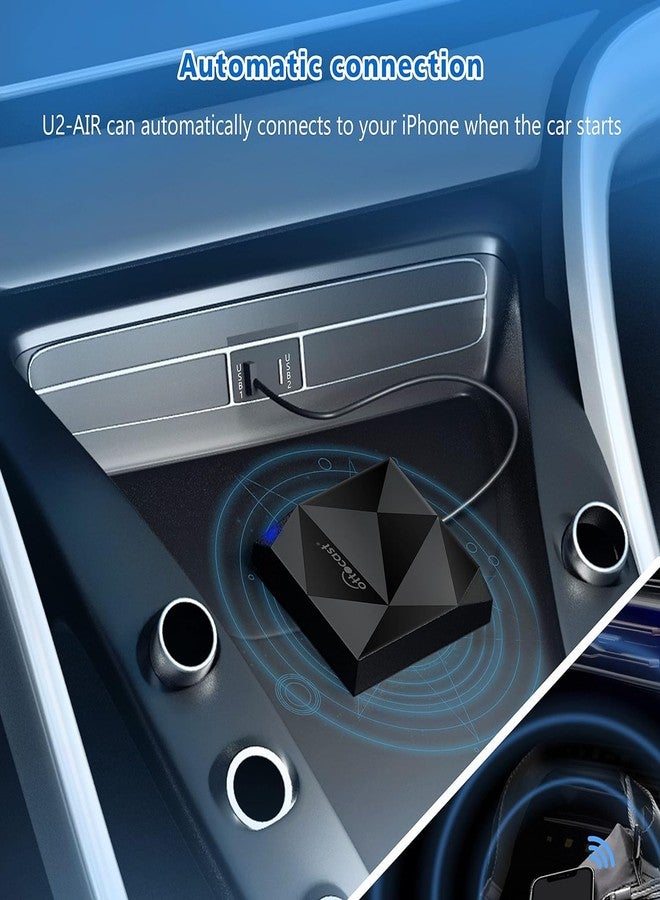 OTTOCAST U2-AIR Wireless CarPlay Adapter 2024 - Apple CarPlay Wireless Adapter Convert Wired to Wireless Plug & Play Dongle 5Ghz WiFi Auto Connect Online Update for iPhone & OEM Wired CarPlay Cars - Image 4