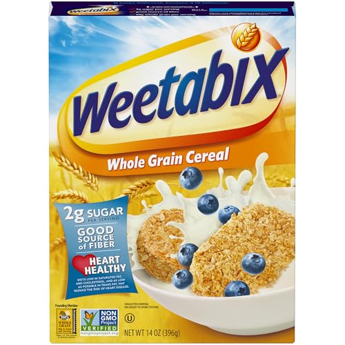 Weetabix Biscuits Whole Grain Cereal Good Source of Fiber Low in Fat Heart Healthy Vegan Breakfast or Snack 14 oz - Image 1