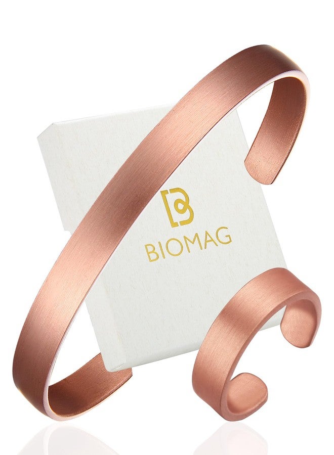 BioMag Copper Bracelet & Lymphatic Drainage Ring for Women Men, 99.99% Pure Copper Cuff Bangle & Ring, Adjustable Size, Stylish and Simple Design - Image 1