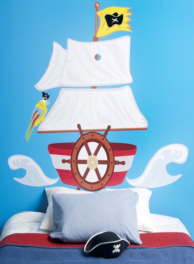 Wallies Wall Decals, Pirate Ship Headboard Wall Mural, 50-inch x 48-inch - Image 3
