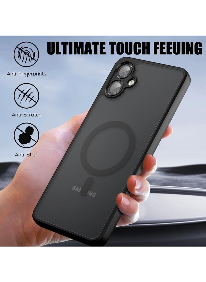 VKL for Samsung Galaxy A06 Case, Compatible with Mag-Safe Wireless Charging, Shockproof Airbag, Frosted Armor Back Cover, TPU Bumper and Matte PC Transparent Design Cover for Samsung Galaxy A06  - Image 5