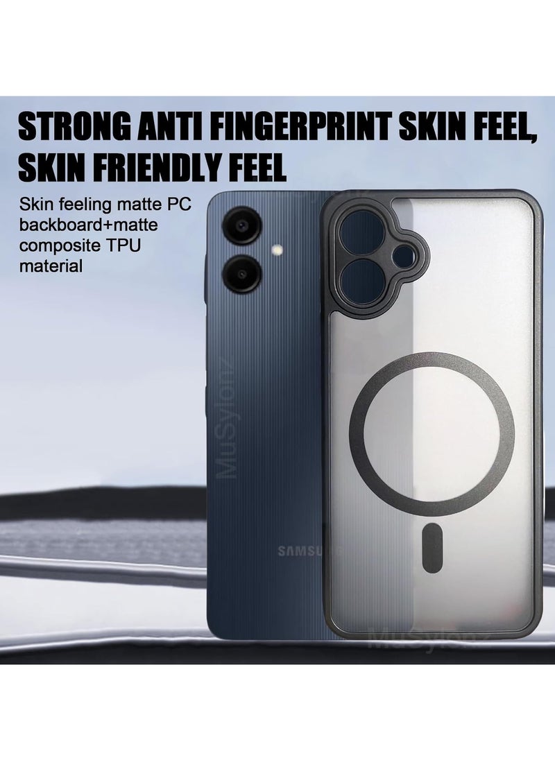 VKL for Samsung Galaxy A06 Case, Compatible with Mag-Safe Wireless Charging, Shockproof Airbag, Frosted Armor Back Cover, TPU Bumper and Matte PC Transparent Design Cover for Samsung Galaxy A06  - Image 3
