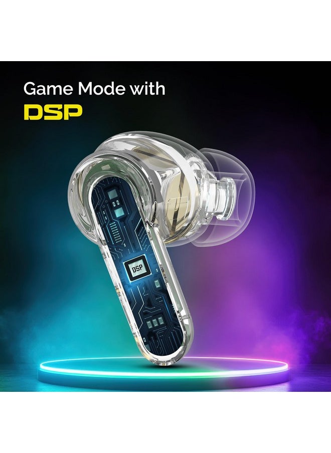 Crossbeats - CrossBeats Fury Max Gaming TWS in-Ear Buds |100hr Playtime Bluetooth Earphones | RGB Lights | BT v5.4 | 30ms Low Latency | 360° Spatial Audio | 3D Sound Stage | 6 mics AI ENC | Dual EQ Modes(Black) - Image 1