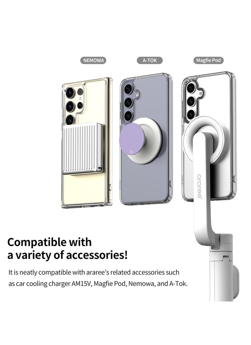 araree - araree Duple M Designed for Samsung Galaxy S24 Ultra Case – Compatible with MagSafe Accessories, Shockproof Hybrid PC + TPU, Anti-Yellowing Transparent Cover, Slim Fit, Wireless Charging Support - Matt Black - Image 1