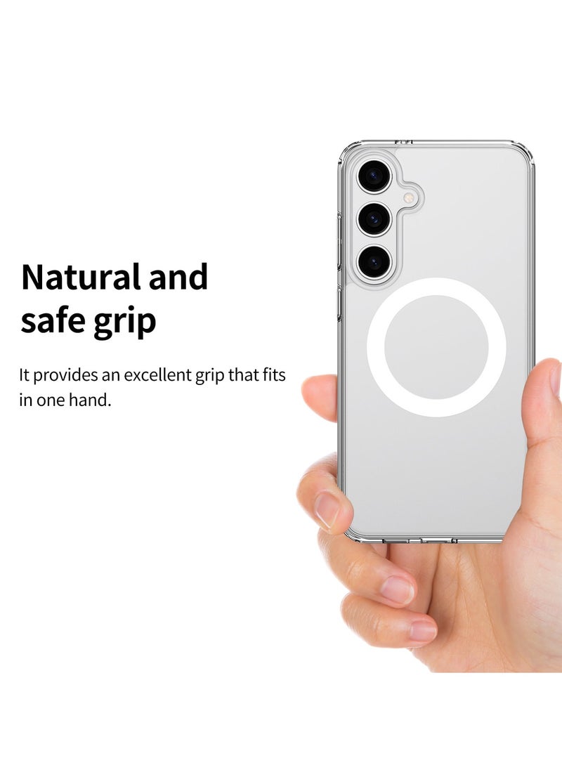 araree - araree Duple M Designed for Samsung Galaxy S24 Ultra Case – Compatible with MagSafe Accessories, Shockproof Hybrid PC + TPU, Anti-Yellowing Transparent Cover, Slim Fit, Wireless Charging Support - Matt Black - Image 1