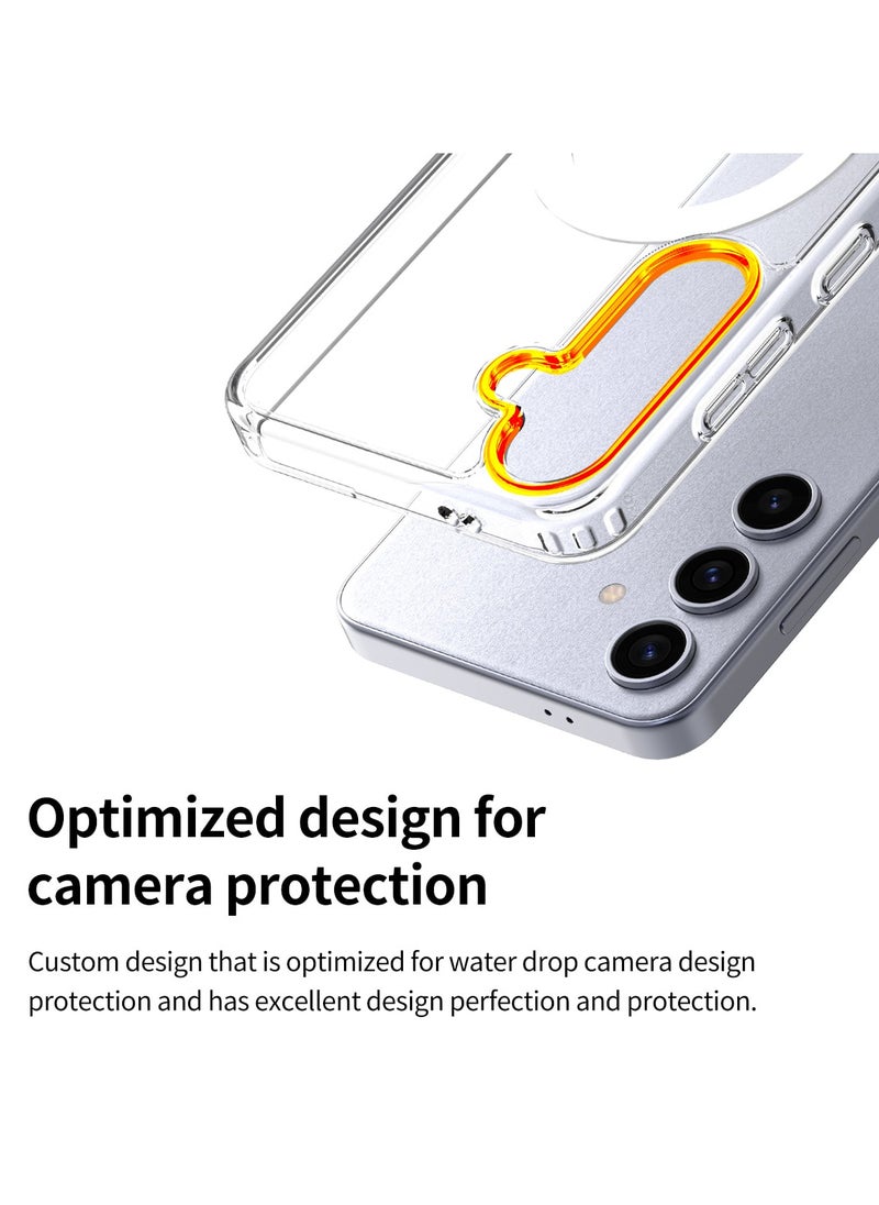 araree - araree Duple M Designed for Samsung Galaxy S24 Ultra Case – Compatible with MagSafe Accessories, Shockproof Hybrid PC + TPU, Anti-Yellowing Transparent Cover, Slim Fit, Wireless Charging Support - Matt Black - Image 1