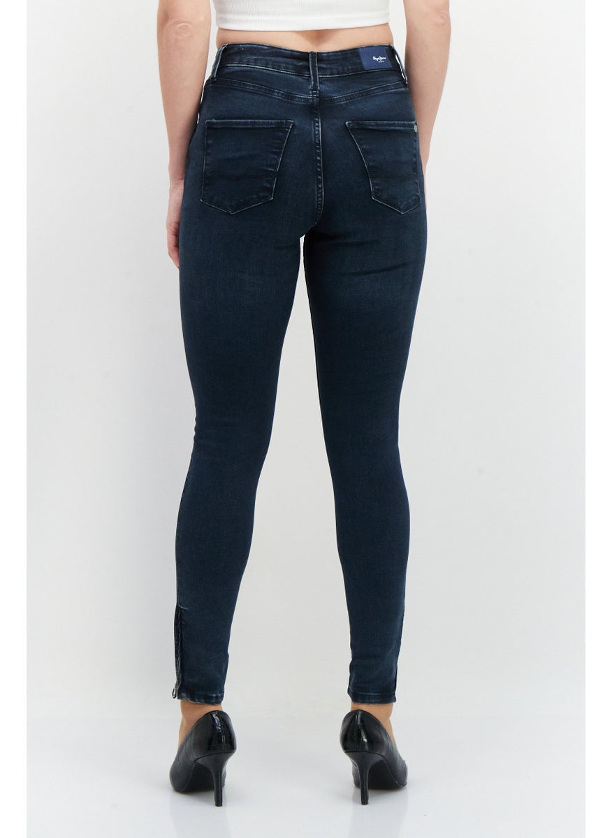 Pepe Jeans Women Skinny Fit Solid Stretchable Denim Jeans, Dark Navy  - Image 3