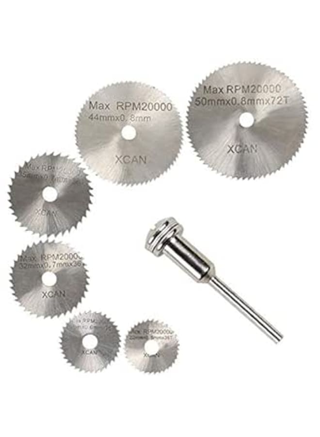 6pcs HSS Circular Saw Blade Rotary Tool For Dremel Metal Cutter Power Tool Set Wood Cutting Discs Drill Mandrel Cutoff