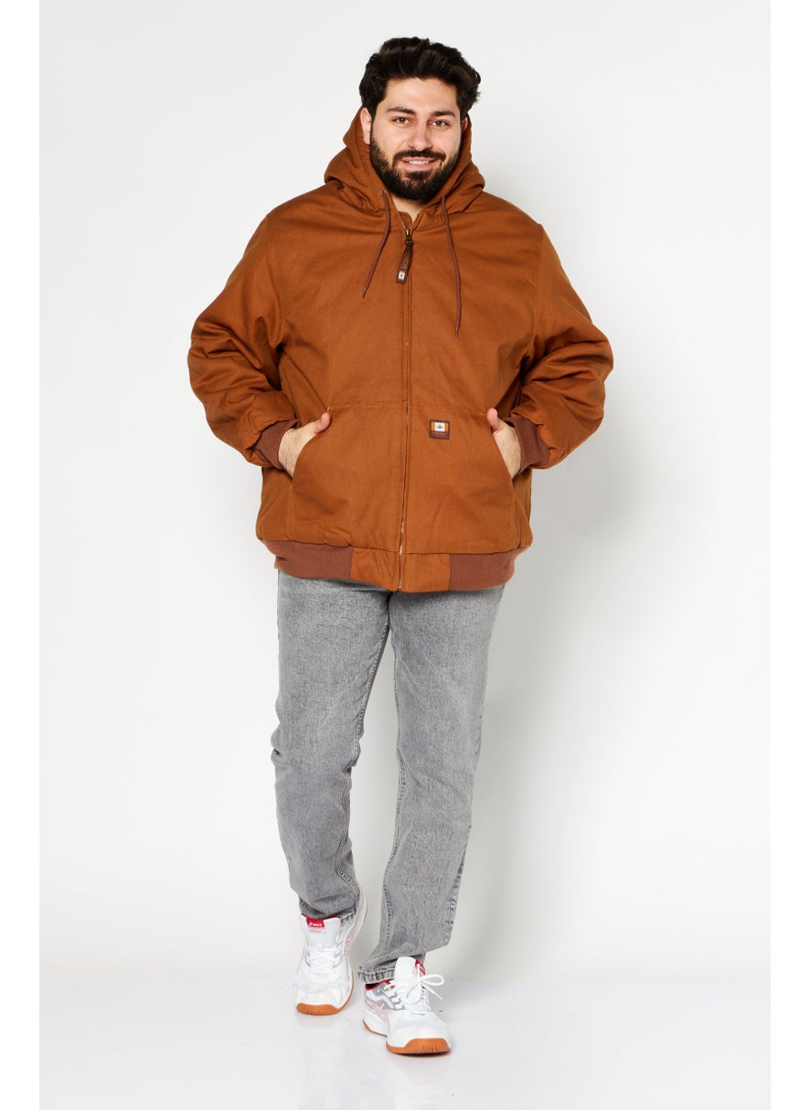 Canada Weather Gear - Men Brand Logo Puffer Jacket, Brown - Image 1