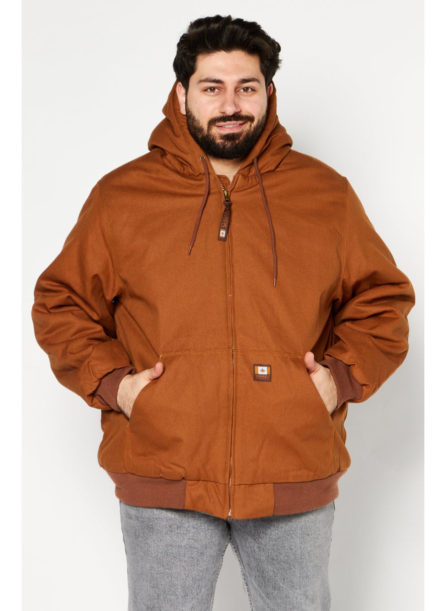 Canada Weather Gear - Men Brand Logo Puffer Jacket, Brown - Image 1
