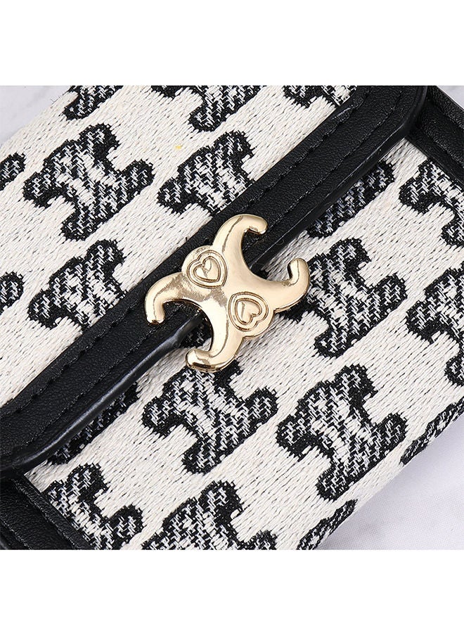 Women's Multi-Function Three Fold Short Canvas Wallet  - Image 4