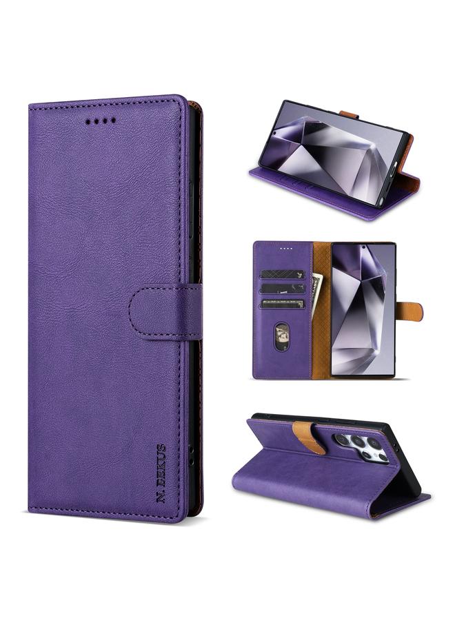 The Bros Case For Samsung Galaxy S21 Ultra 5G CSJ-P1 Solid Color Leather Phone Case