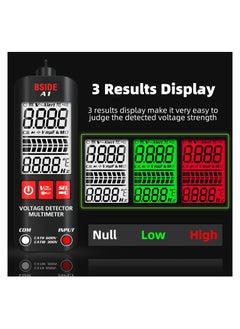 Excefore Voltage Tester 3-Results Display Non-Contact Voltage Detector Pen, Integrated Multimeter Dual Range AC 6V-1000V/90V-1000V Electrical Sensor V-Alert Live Wire Tester  - Image 2