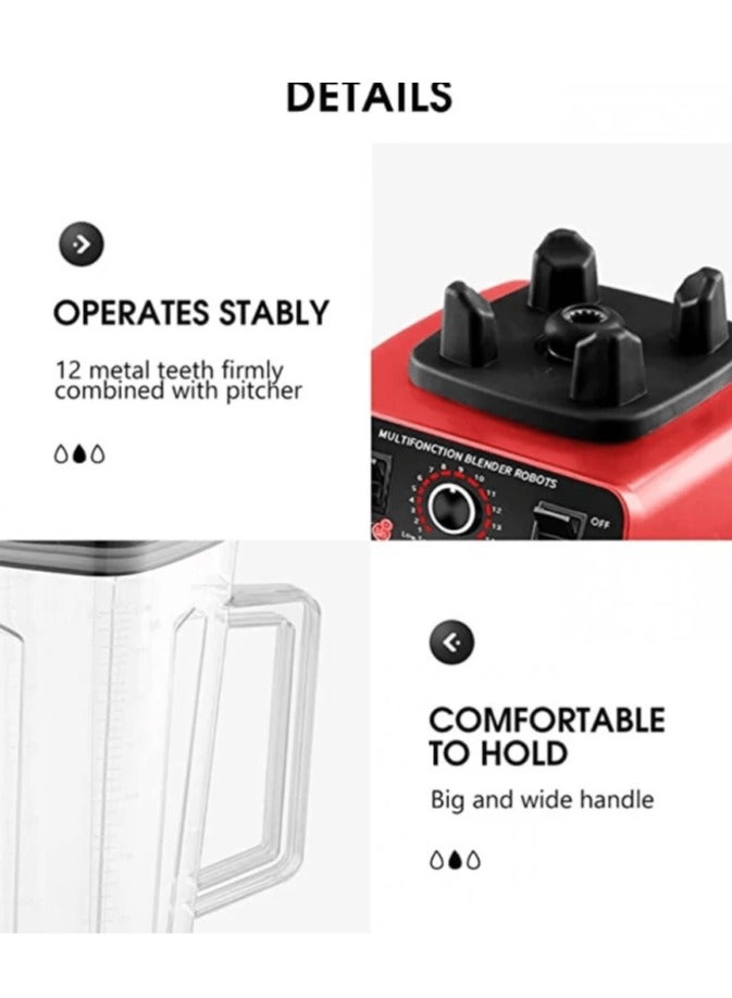 4500W Commercial Blender Juicer Kitchen Mixer Kitchen Machines  - Image 2