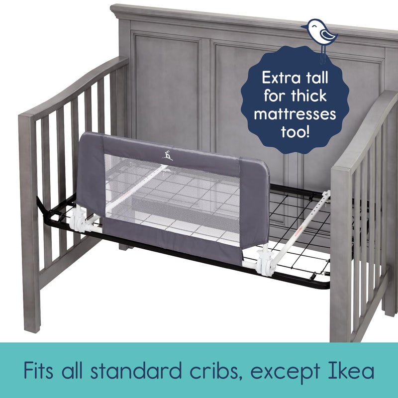 Hiccapop Convertible Crib Bed Rail for Toddlers, Crib Rail Guard with Reinforced Anchor Safety - Image 4