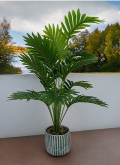 BABAZAM Decorative Artificial Plant Potted in Stone Vase for Home and Office Décor Indoor and Outdoor Gifting 80x18x18cm  - Image 5