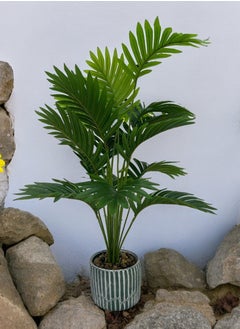 BABAZAM Decorative Artificial Plant Potted in Stone Vase for Home and Office Décor Indoor and Outdoor Gifting 80x18x18cm  - Image 3
