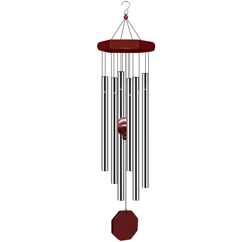Wind Chimes for Outside Wind Chimes Outdoor Deep Tone with 6 Metal Tubes and Hook Memorial Windchimes Home Outdoor Decor for Garden Patio Yard