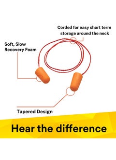 3M 3M 1110 Ear Plugs Corded, Extra Soft, Reusable Earbuds Noise Cancellation, Soundproof Earplug Use For Underwater, Meditation, Study, Flight Travel, Sleeping, Sound Block Up To 29 Decibel (Pack of 5)  - Image 3