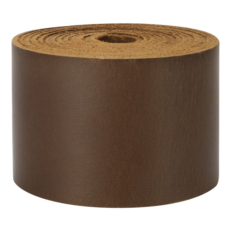 Ringsun 2 Inches Wide Flat Leather Straps for Crafts, Full Grain Leather Strips for Crafts, Tooling (2mm Thick 72.5 Inches Long Dark Brown) - Image 2