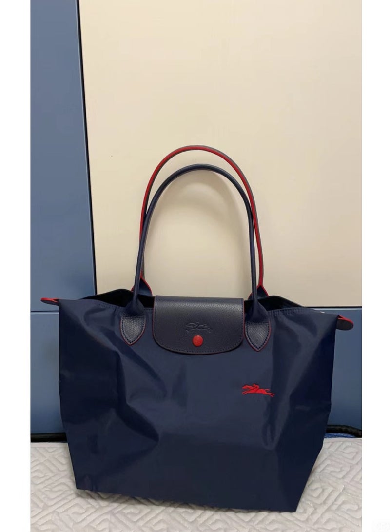 Women's Medium tote, handbag, shoulder bag, navy blue color scheme of classic theme bag - Image 3