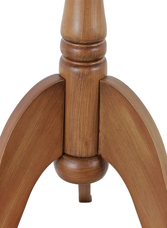 Decor Therapy Simplify Round Pedestal Accent Side Table, Chic & Compact MDF Furniture for Traditional Stylish Spaces - Honeynut - (15" x 15" x 24") - Image 5