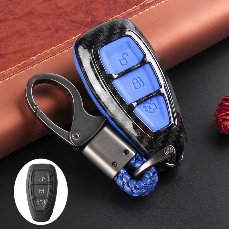 Carbon Fiber Remote Key Fob Case Shell Cover Compatible with Fords/Focus/Fiesta/Kuga/C-Max - Image 3