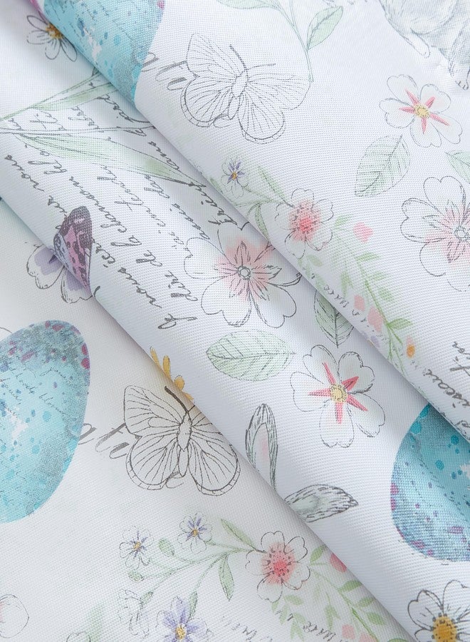 Newbridge Vinyl Round Tablecloth with Flannel Backing, 70 Inch, Bunny Blossom Flannel Backed Table Cloth, Egg Basket Floral - Image 5