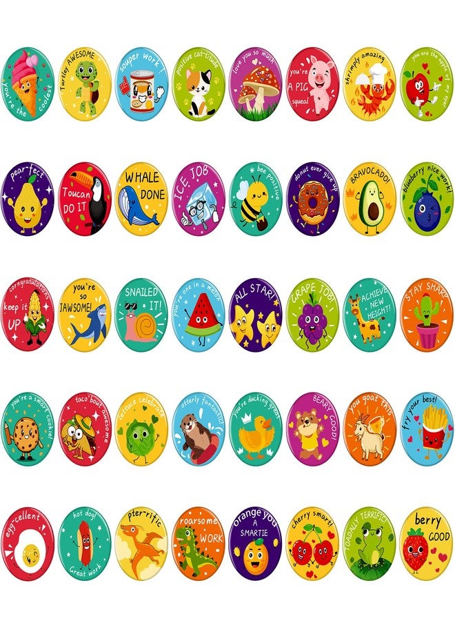XunYee 200 Pcs Reward Button Pins Mini Round Inspirational Recognition Button Punny Motivational Pins Bulk Teacher Reward Pin for Kids Students Classroom Elementary Grade School Home Supplies - Image 1