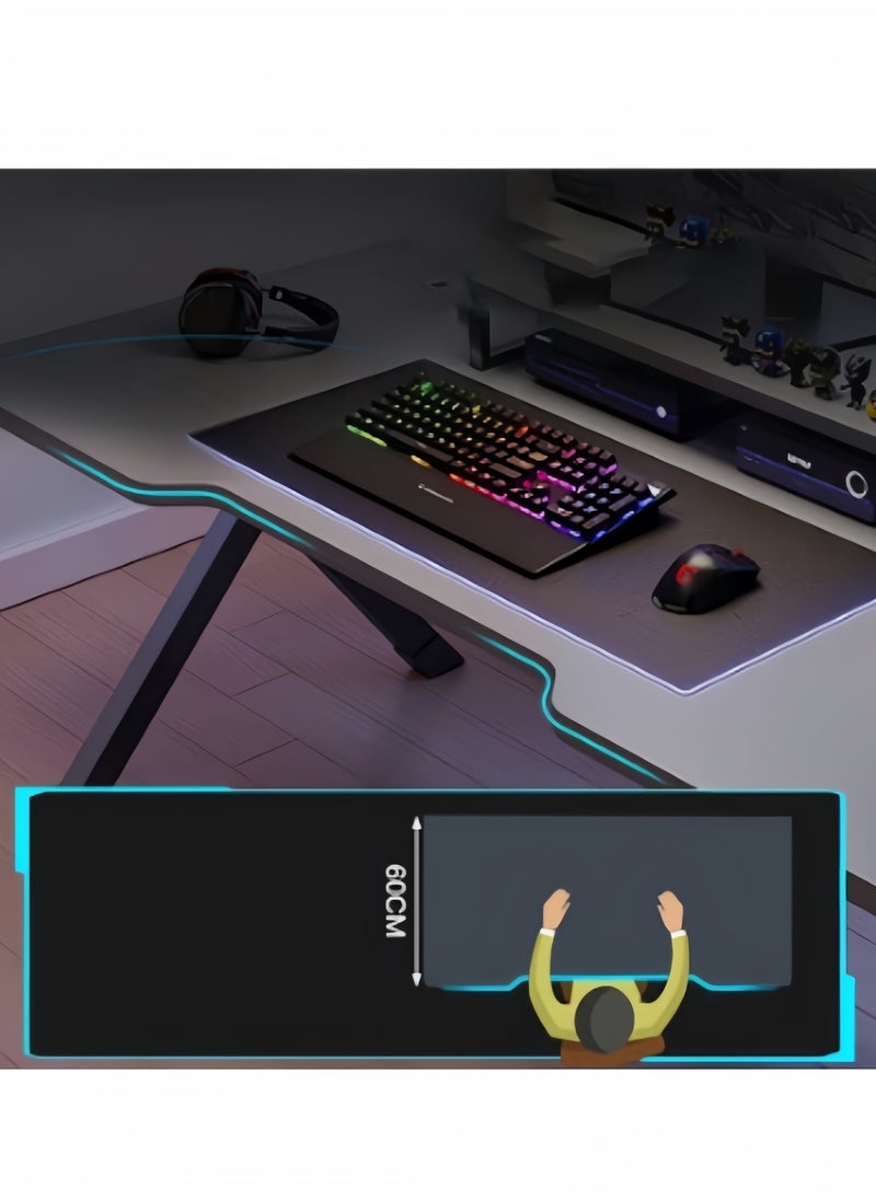 HOOKOR Gaming Table,Gaming Desk,Ergonomic PC Desktop Computer Desk,Home Office Desk,Versatile Gaming and Study Solution for Modern Homes,Ideal for Students and Gamers, Spacious and Functional，Black - Image 3