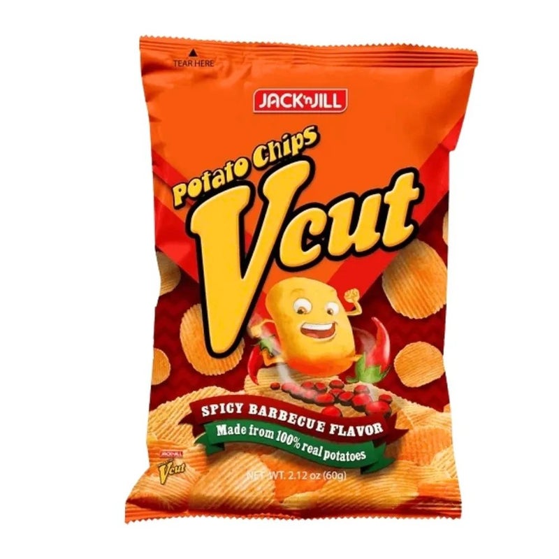Jack N Jill Potato Chips V Cut In Spicy Barbeque Flavor- 60gms