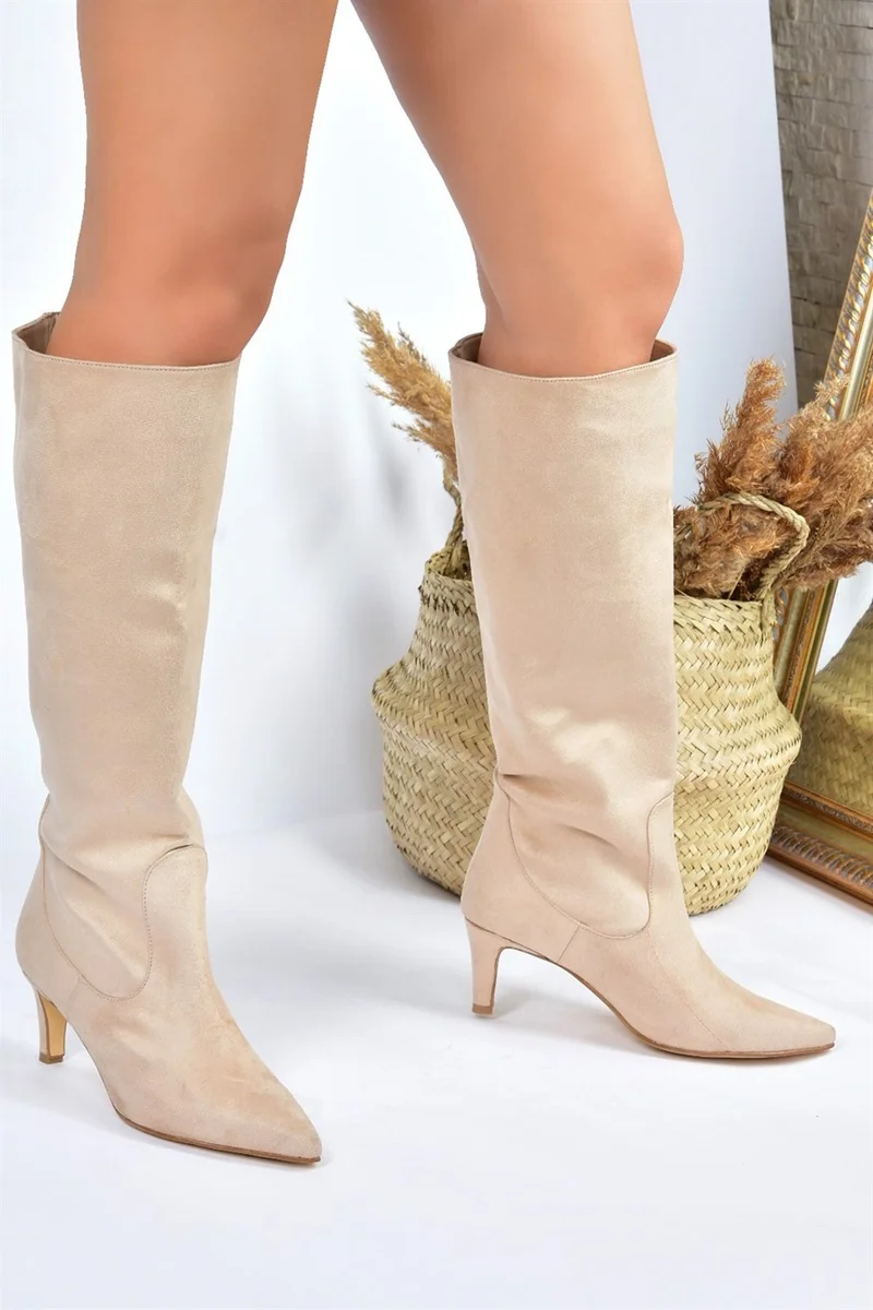 Fox Shoes Ten Suede Short Heeled Women's Boots L882870402