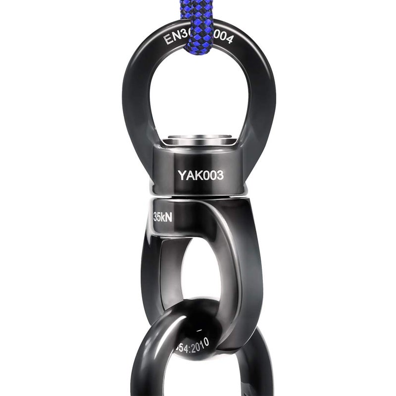 PROND مشابك كارابينر PROND القابلة للقفل، مشابك كارابينر ثقيلة، مشابك كارابينر من الفولاذ المقاوم للصدأ 316 بقفل لولبي (أسود - 2 قطعة) - Image 5