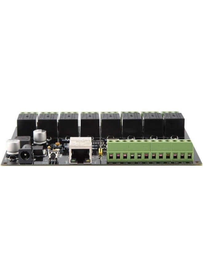 Timer Relay 8-Way Network Relay Switch Controller Ethernet TCP/IP Relay On-off Output Suitable for Smart Home Control Remote Control Lights Motors and Other elec