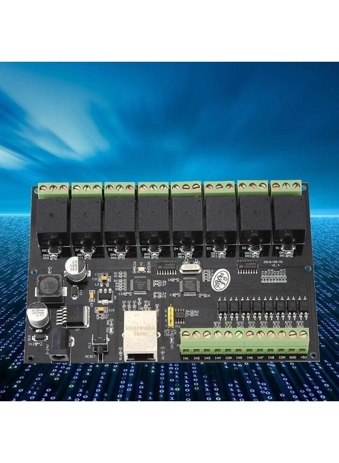 Timer Relay 8-Way Network Relay Switch Controller Ethernet TCP/IP Relay On-off Output Suitable for Smart Home Control Remote Control Lights Motors and Other elec