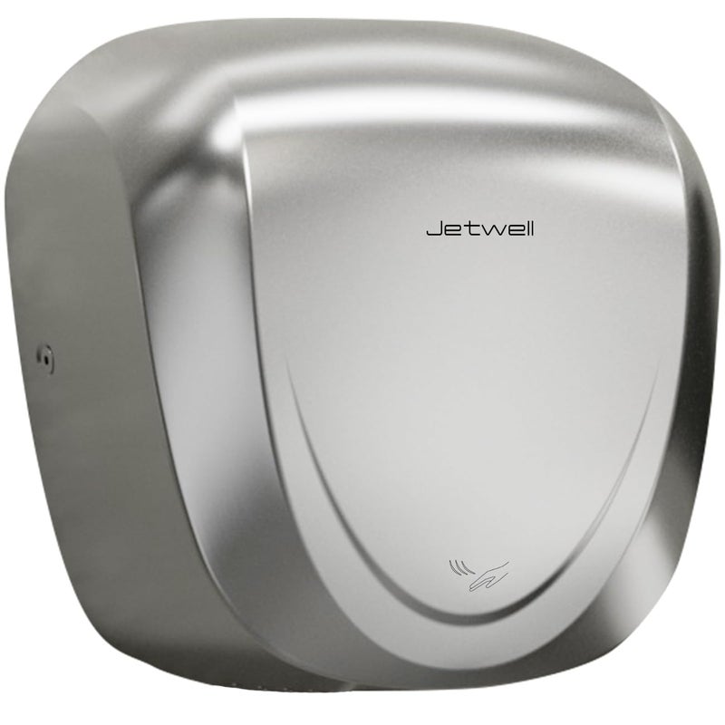 JETWELL مجفف يدين تجاري معتمد من JETWELL للحمام مجفف يدين هوائي عالي السرعة مع فلتر HEPA للاستخدام المنزلي من الفولاذ المقاوم للصدأ مع هواء دافئ تلقائي